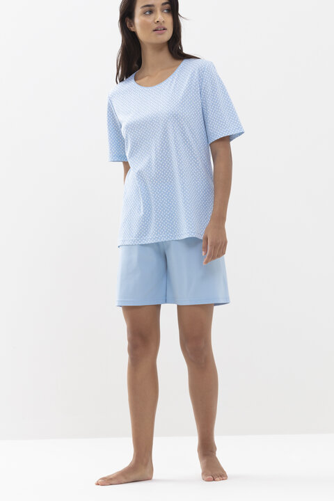 Short pyjamas Dream Blue Serie Emelie Front View | mey®