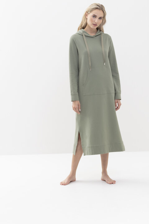 Lounge dress Sage Green Serie Becky Front View | mey®