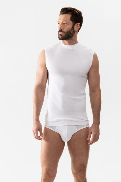Muscle shirt Weiss Serie Noblesse Front View | mey®